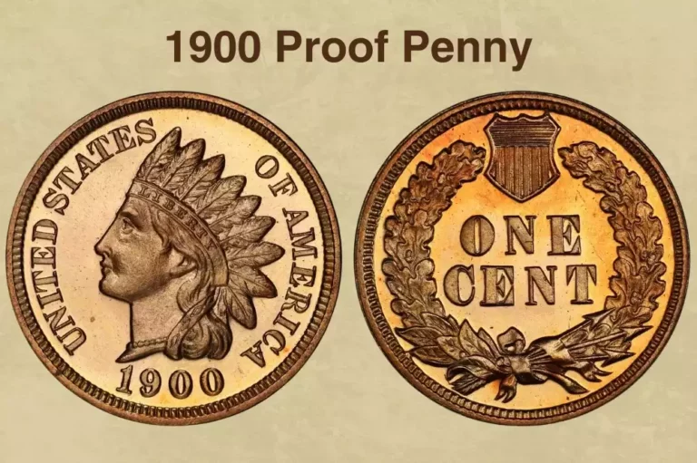 1900 Indian Head Penny comparison: standard business strike (left) versus Proof Cameo showing mirror fields and frosted raised devices (right)